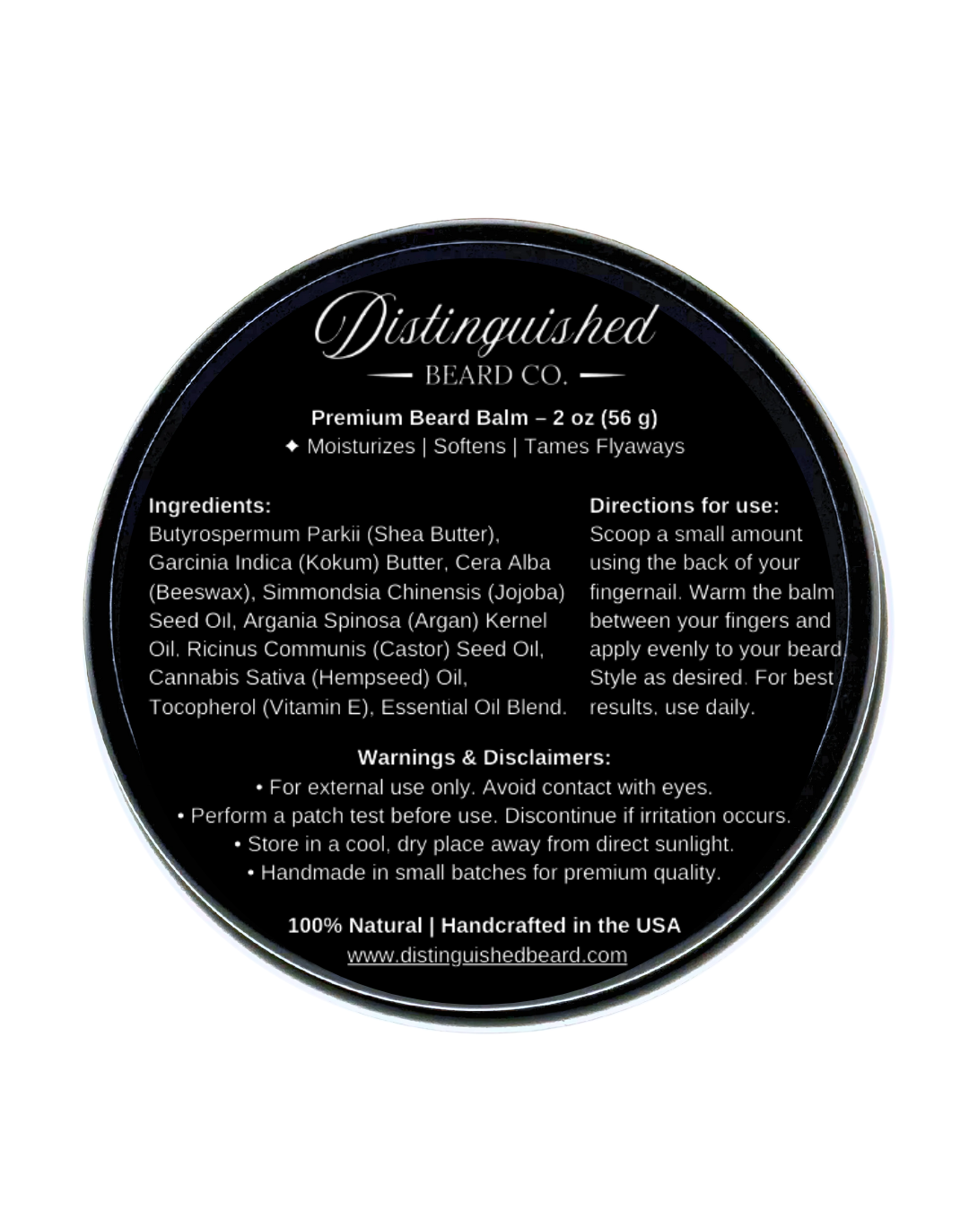 Beard Balm Ingredients and Directions